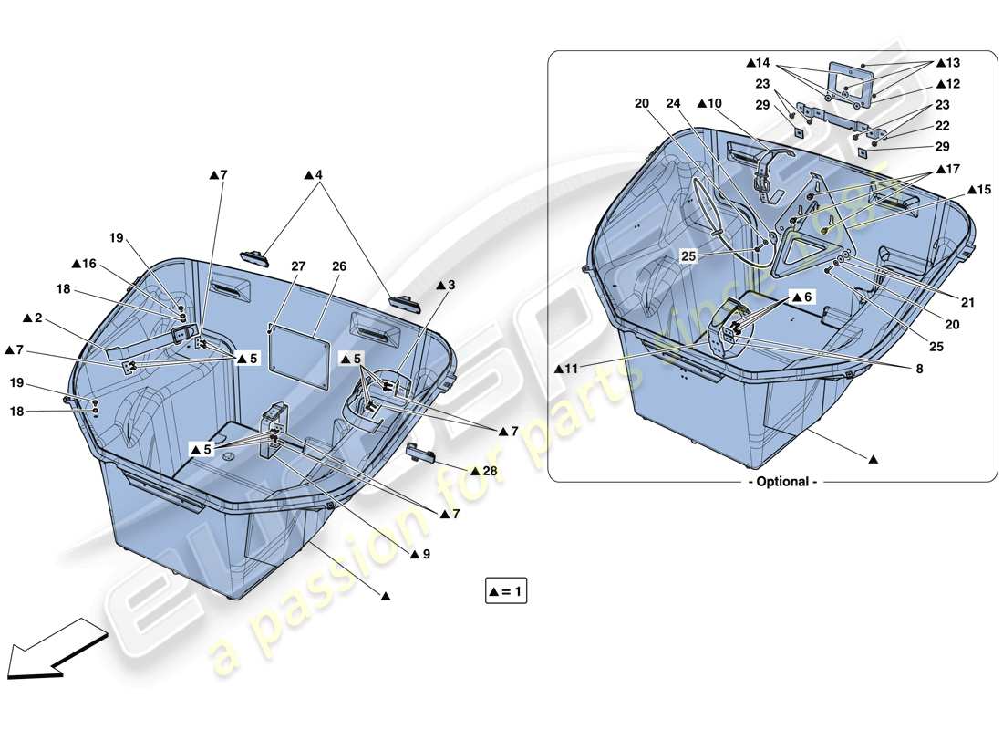 diagrama de pieza que contiene el número de pieza 86543000