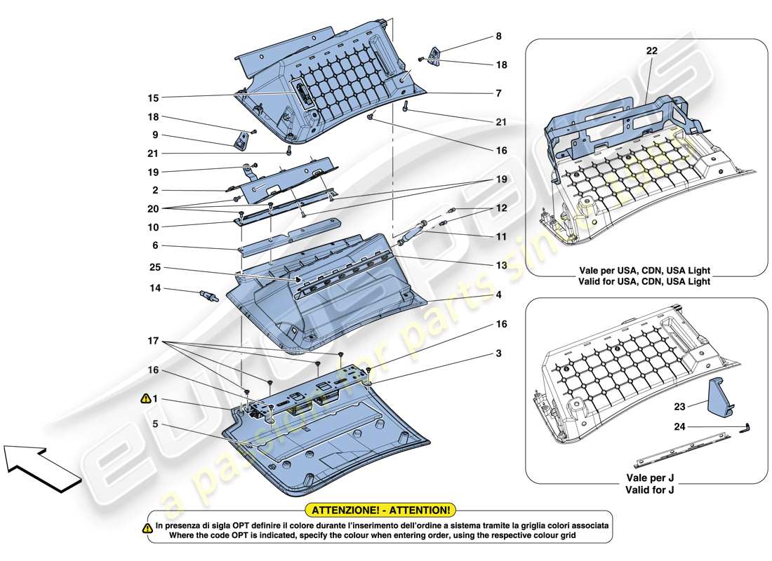 diagrama de pieza que contiene el número de pieza 13025728