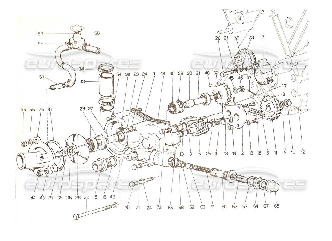 part diagram containing part number tubocalore