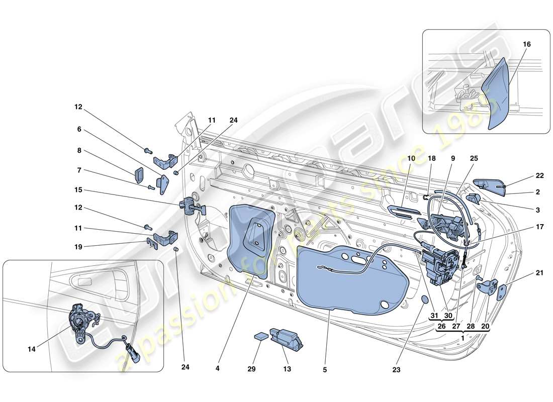 un diagrama de piezas del catálogo de piezas de Ferrari 458 Italia (RHD)