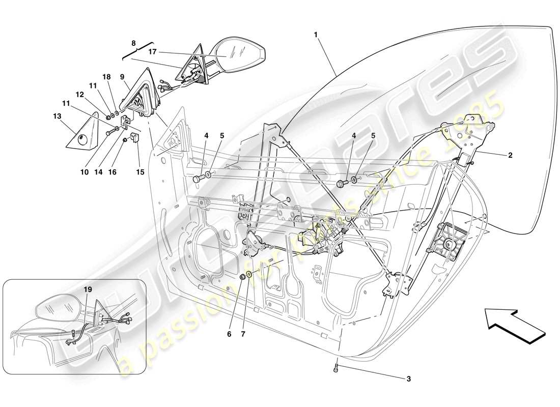 un diagrama de piezas del catálogo de piezas ferrari 599 sa aperta (rhd)