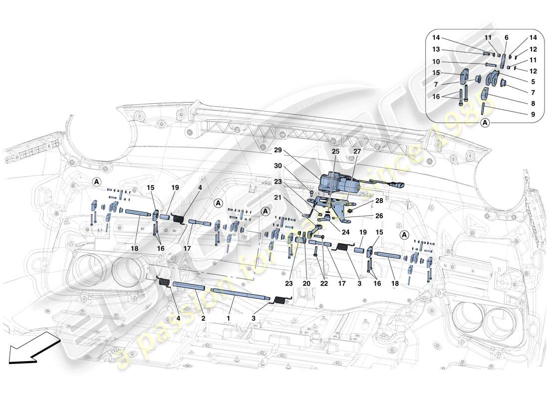 diagrama de pieza que contiene el número de pieza 301785