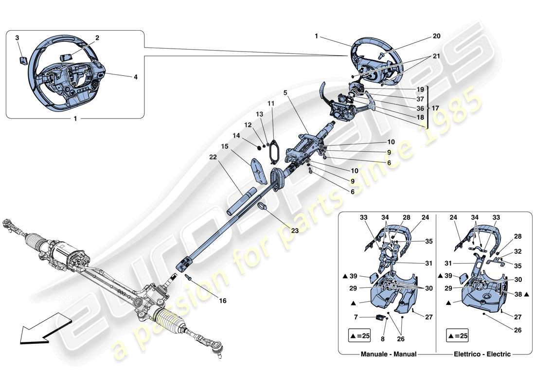 un diagrama de piezas del catálogo de piezas ferrari 812