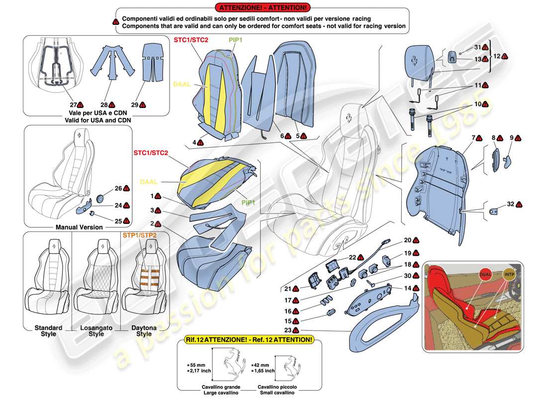 diagrama de pieza que contiene el número de pieza 84852000