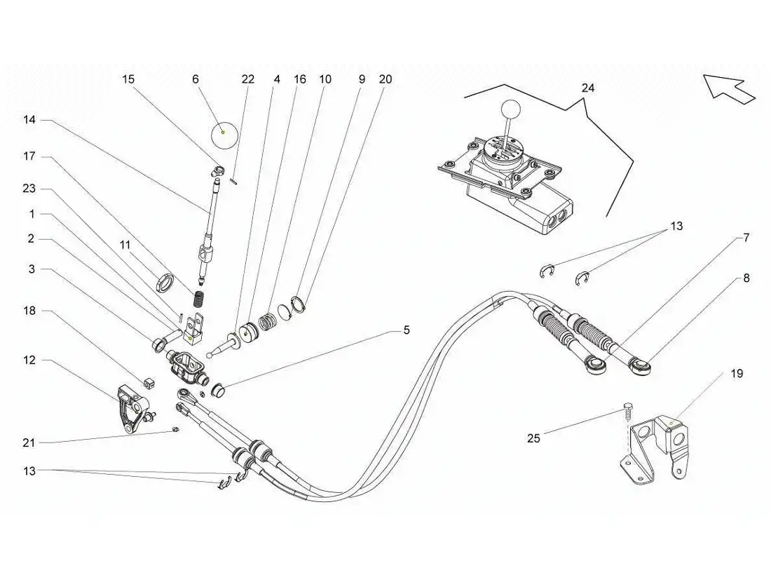 lamborghini gallardo lp560-4s update controles de transmisión manual diagrama de piezas