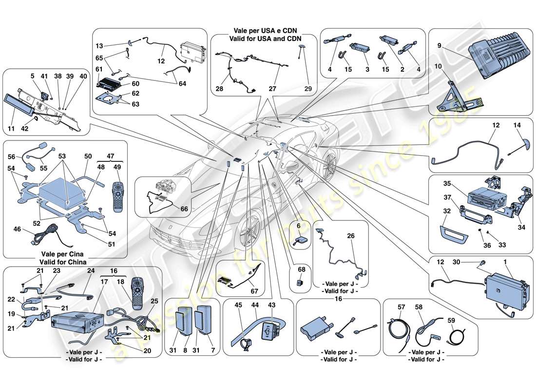 ferrari f12 berlinetta (europe) infotainment system diagrama de piezas