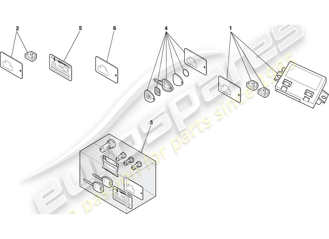 ferrari f430 coupe (usa) kit inmovilizador diagrama de piezas