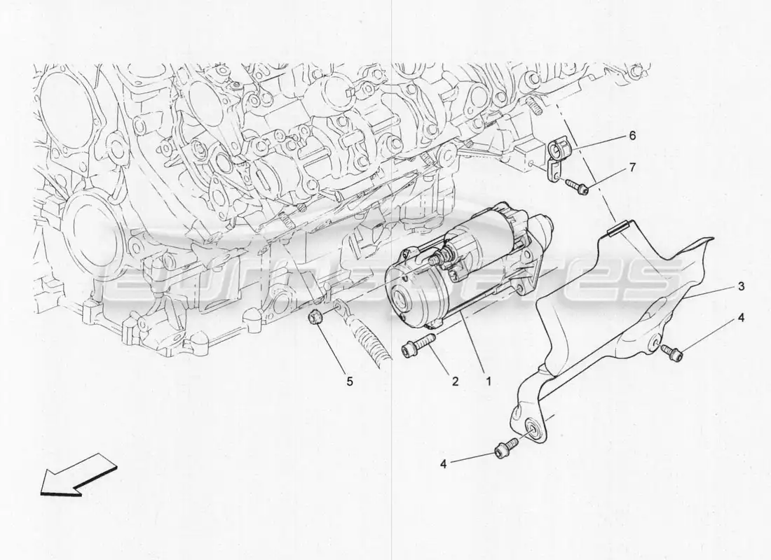 maserati qtp. v8 3.8 530bhp 2014 auto control electrónico: diagrama de piezas de encendido del motor