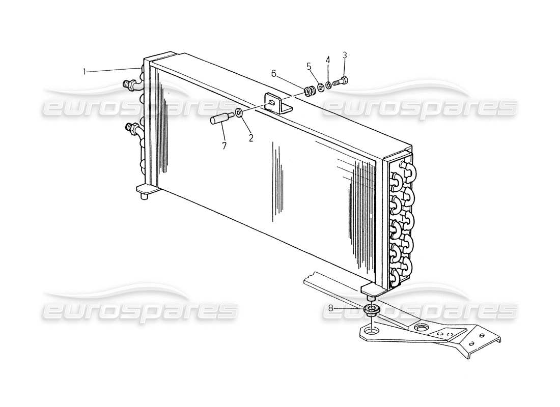 maserati 418 / 4.24v / 430 condensador del sistema de aire acondicionado diagrama de piezas