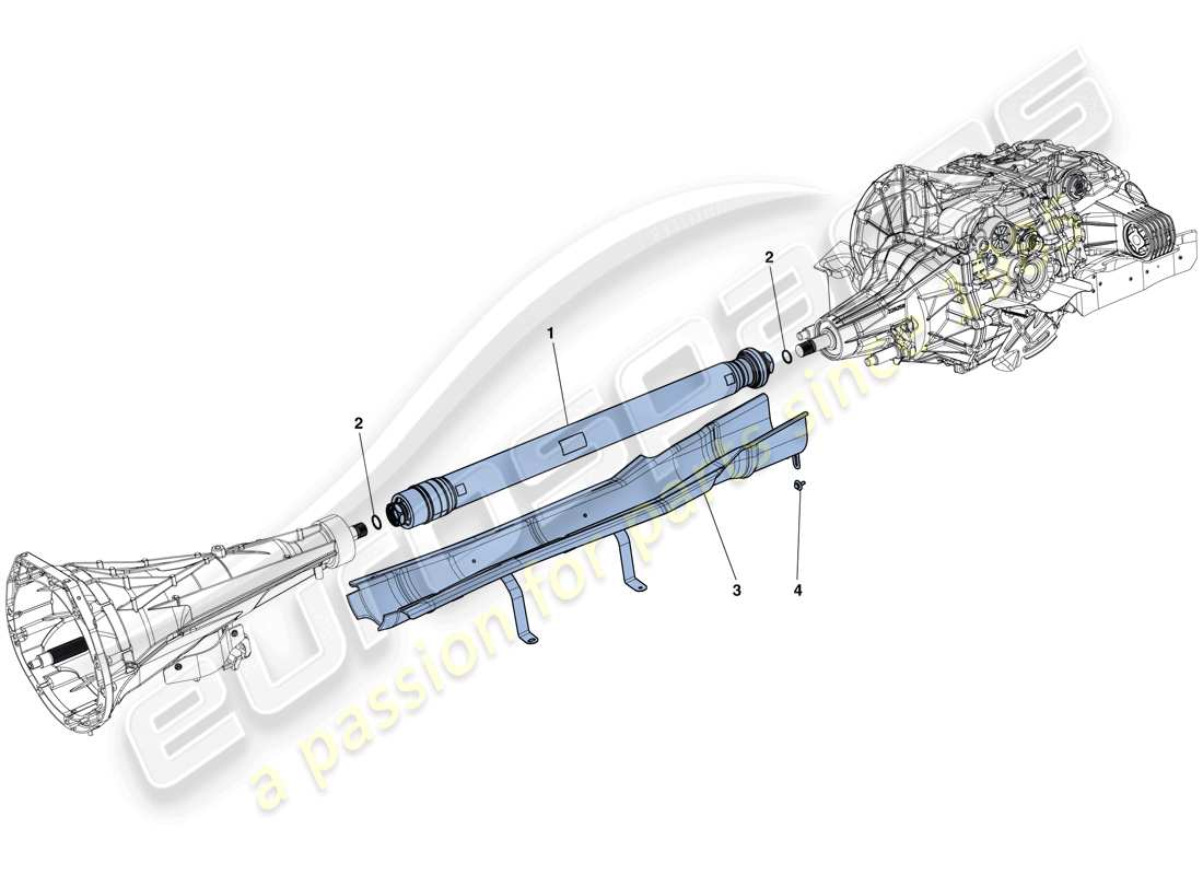 ferrari california t (europe) tubo de transmisión diagrama de piezas