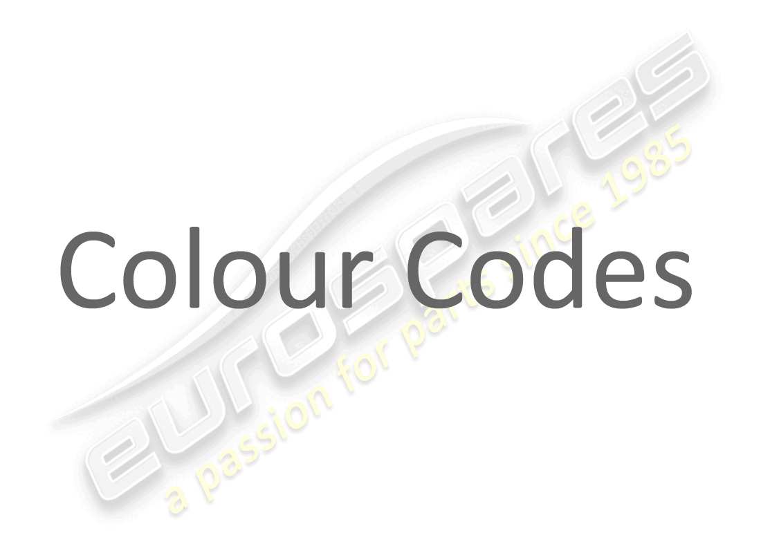 ferrari f12 berlinetta (rhd) códigos de color diagrama de piezas