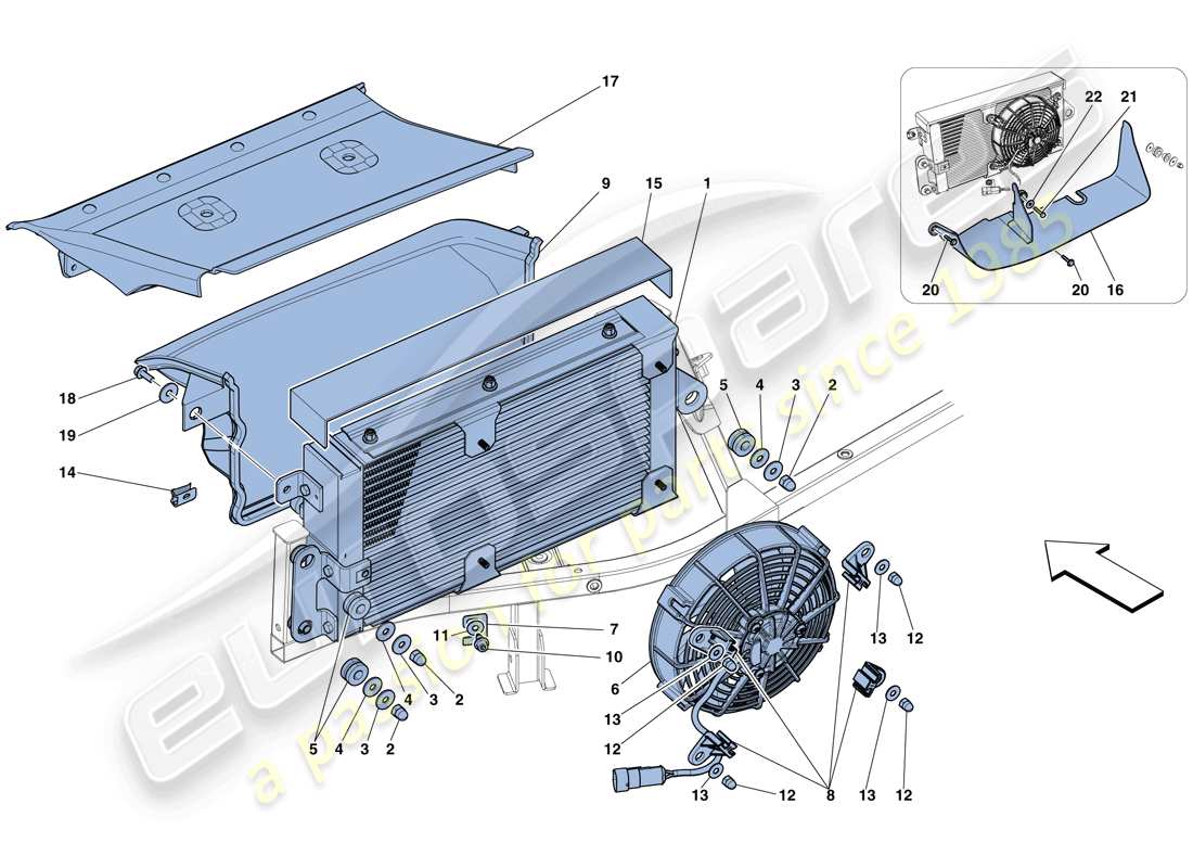 ferrari 458 speciale (usa) radiadores de enfriamiento de aceite de la caja de cambios diagrama de piezas