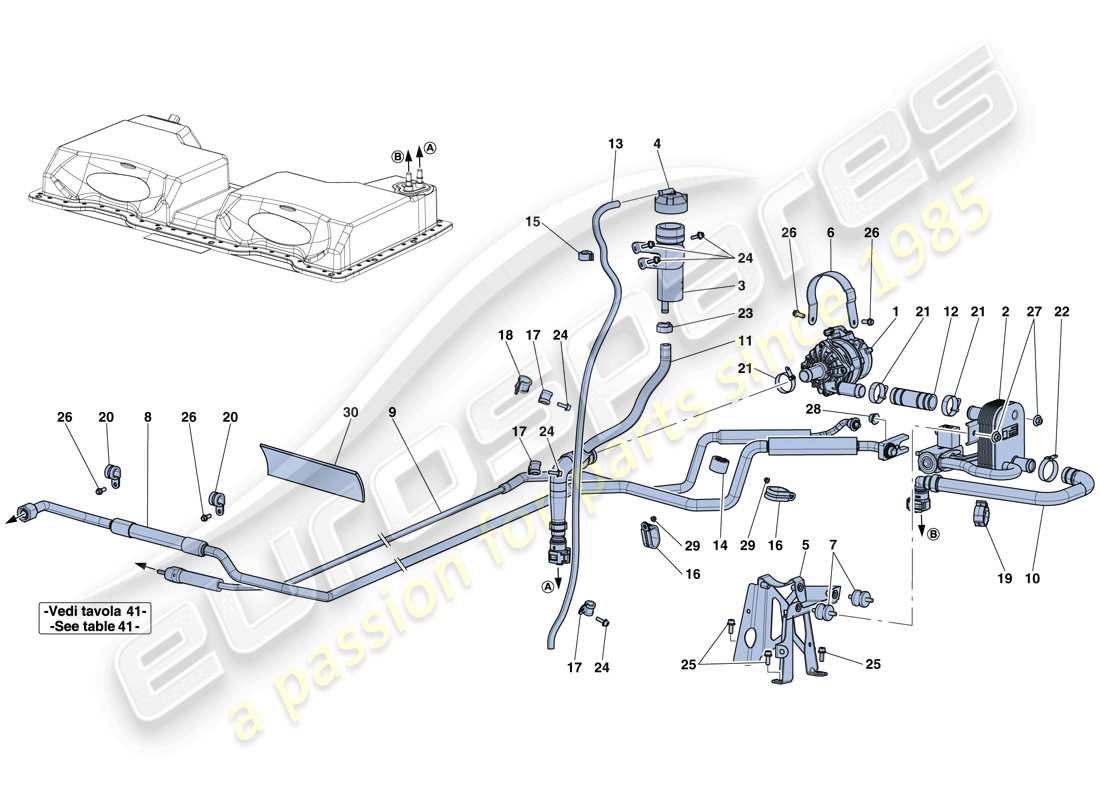 ferrari laferrari aperta (europe) sistema de enfriamiento de la batería diagrama de piezas