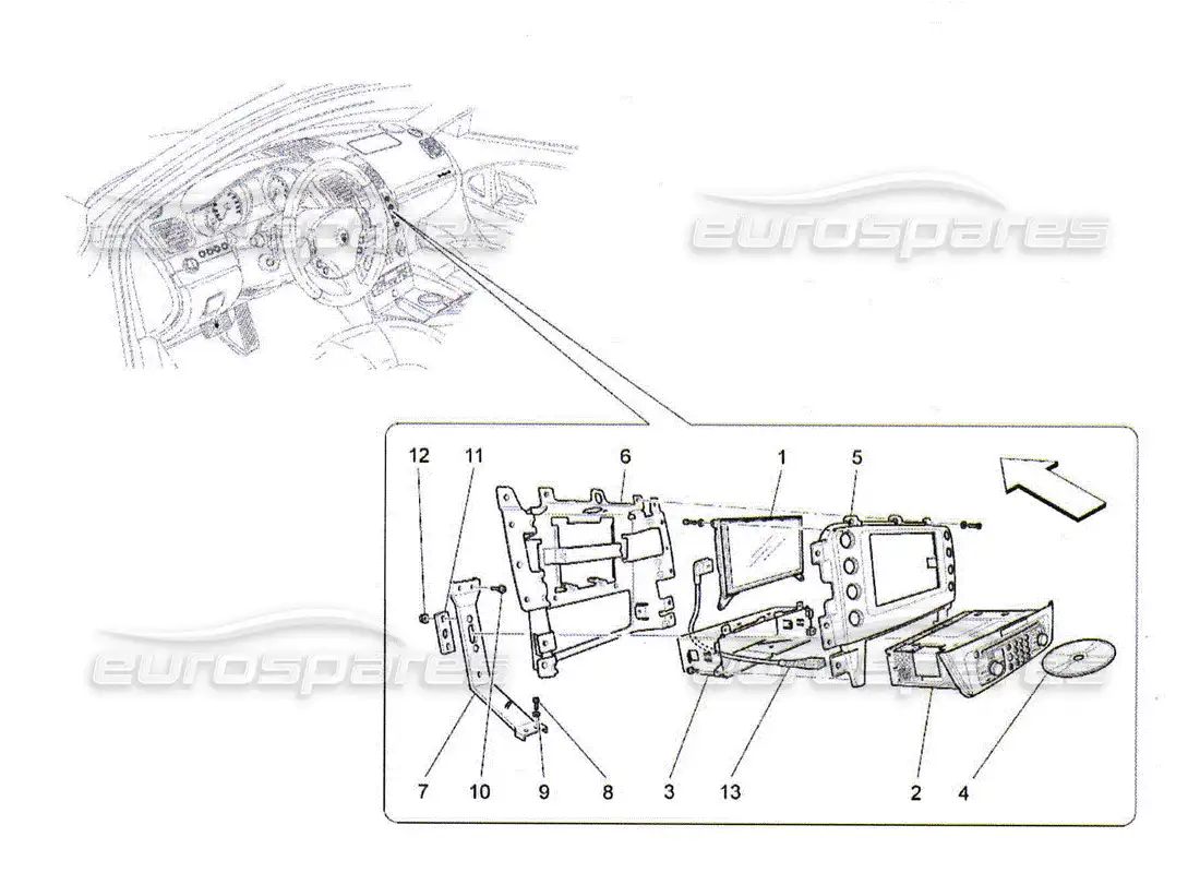 maserati qtp. (2010) 4.2 sistema de ti diagrama de piezas
