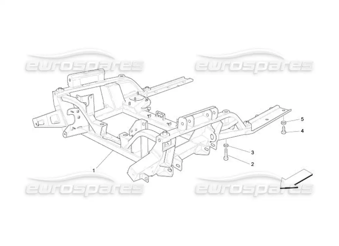 maserati qtp. (2005) 4.2 front underchassis diagrama de piezas