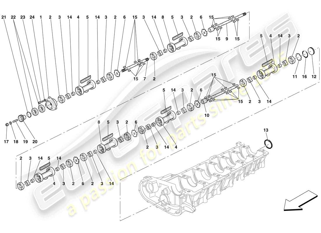 maserati mc12 bomba de recuperación de aceite/agua diagrama de piezas
