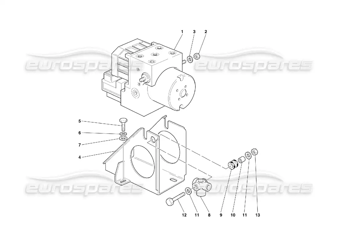 ferrari 355 (5.2 motronic) sistema hidraulico para abs bosch diagrama de piezas