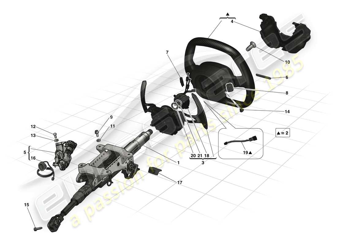 ferrari laferrari (europe) control de dirección diagrama de piezas