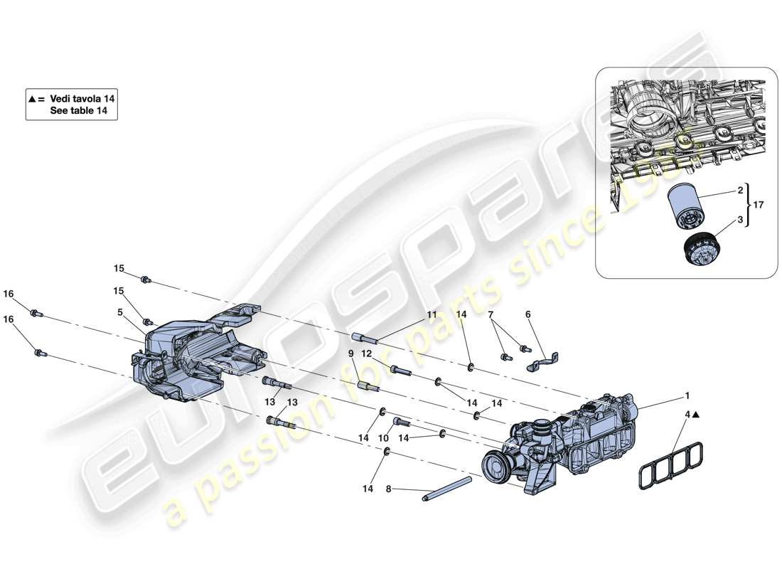 ferrari laferrari aperta (usa) bomba de aceite diagrama de piezas
