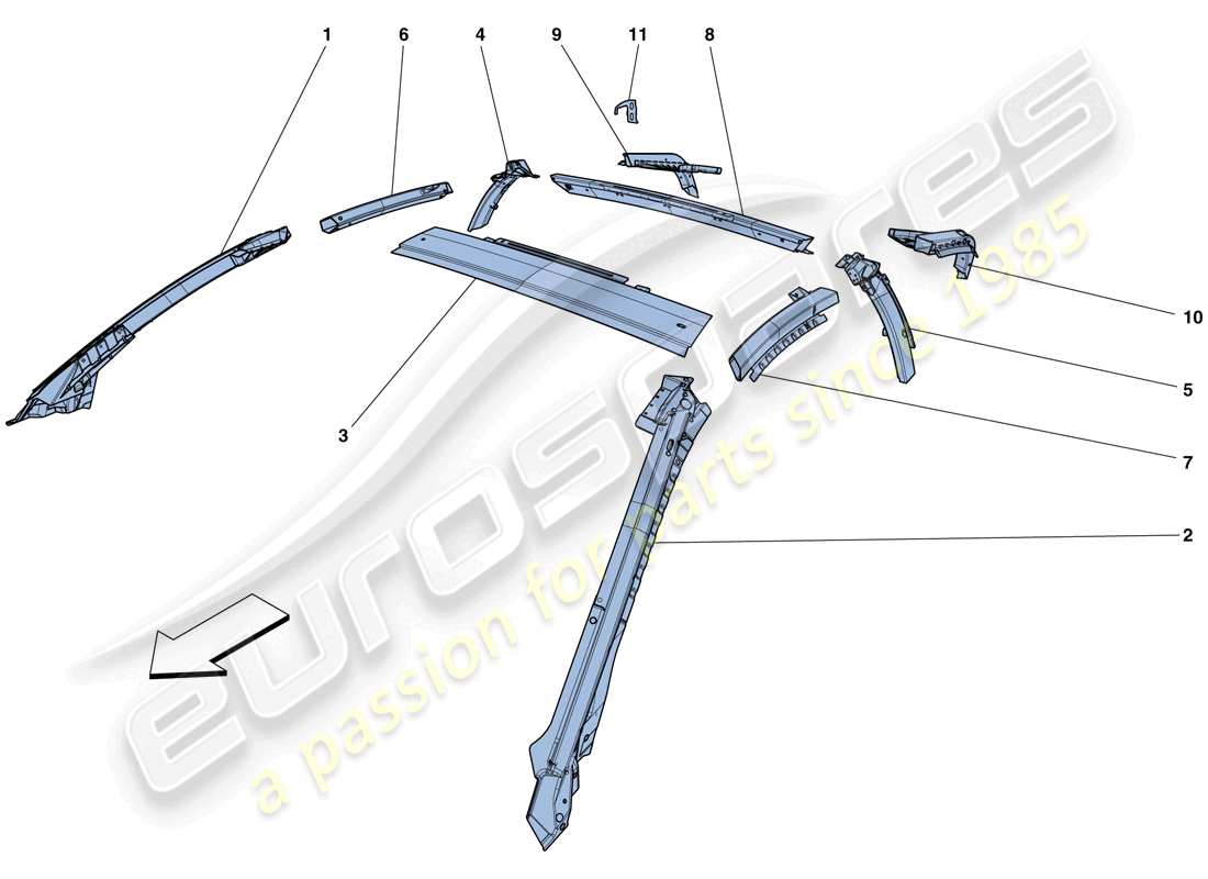 ferrari f12 berlinetta (usa) diagrama de piezas del invernadero