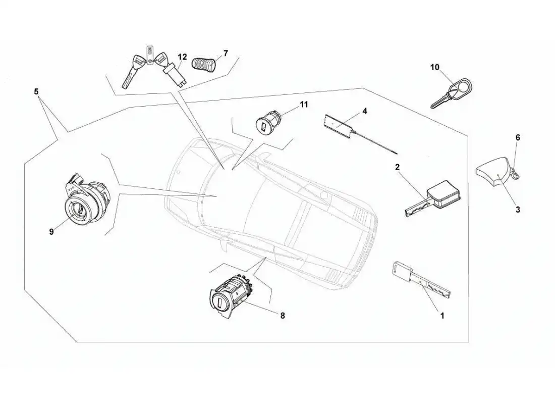 lamborghini gallardo sts ii sc kit de llaves diagrama de piezas
