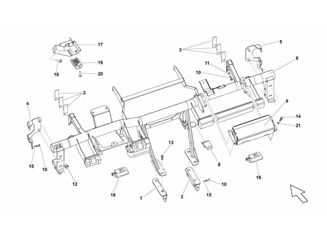 lamborghini gallardo sts ii sc chasis diagrama de piezas