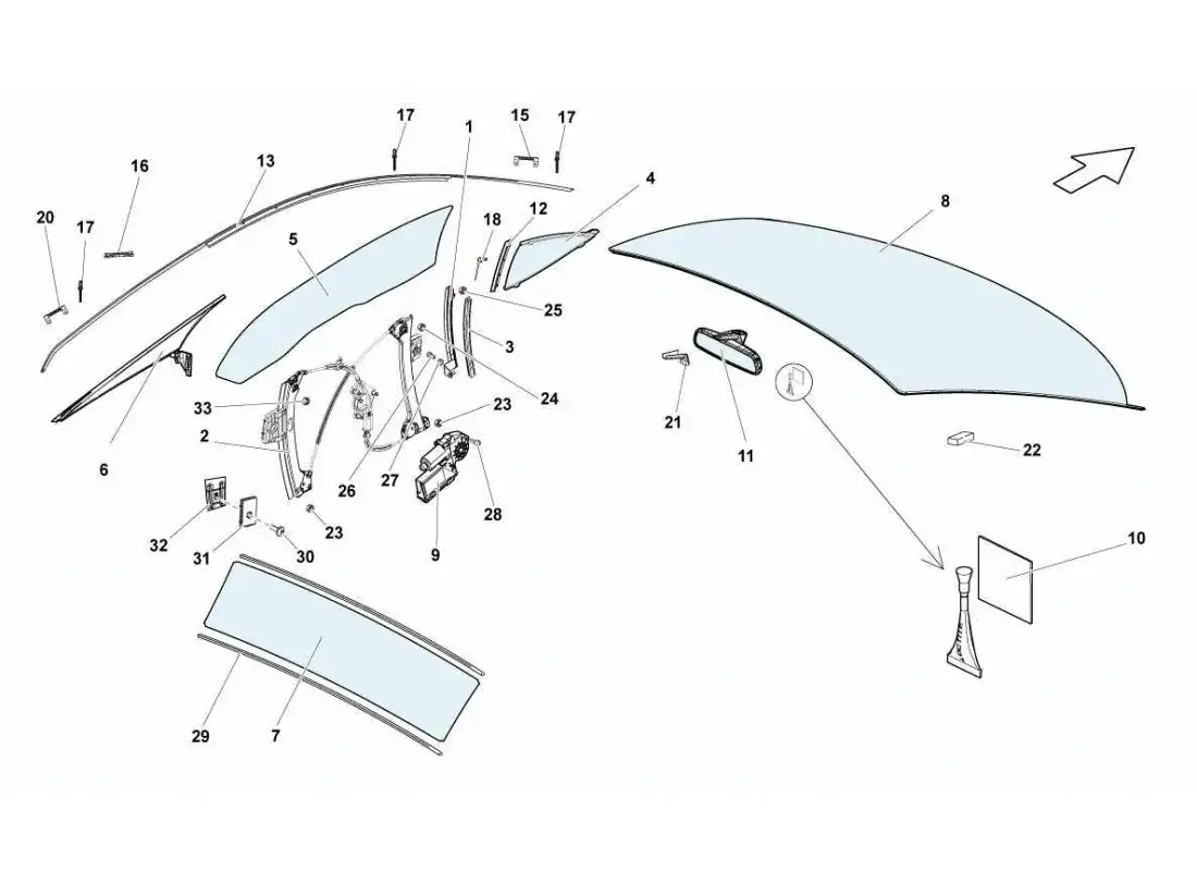 lamborghini gallardo sts ii sc diagrama de piezas de windows