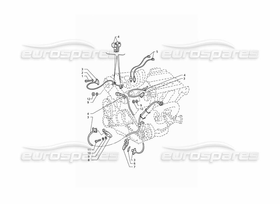 maserati qtp v6 (1996) sincronización del sistema de encendido: sensores diagrama de piezas