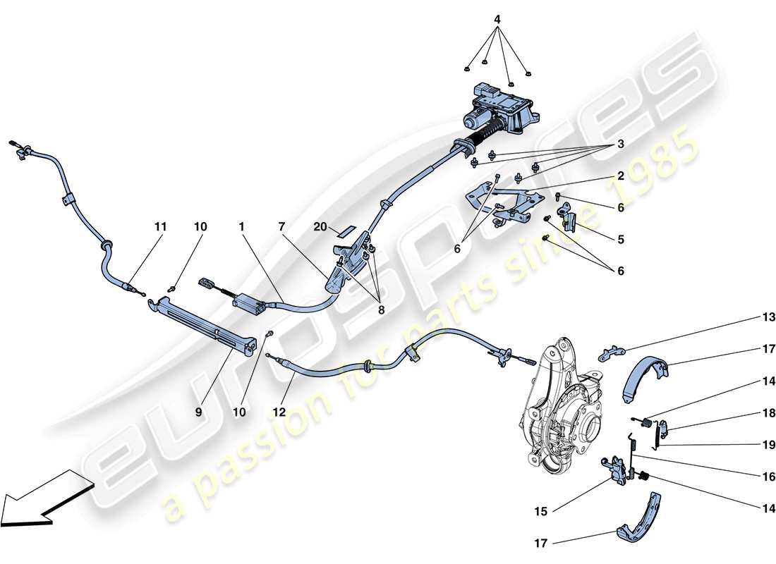 un diagrama de piezas del catálogo de piezas Ferrari FF (Europa)