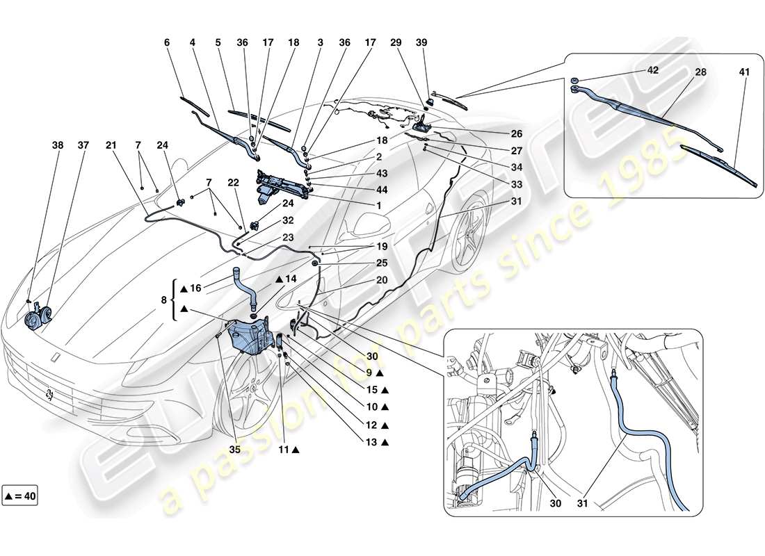 diagrama de pieza que contiene el número de pieza 82197100