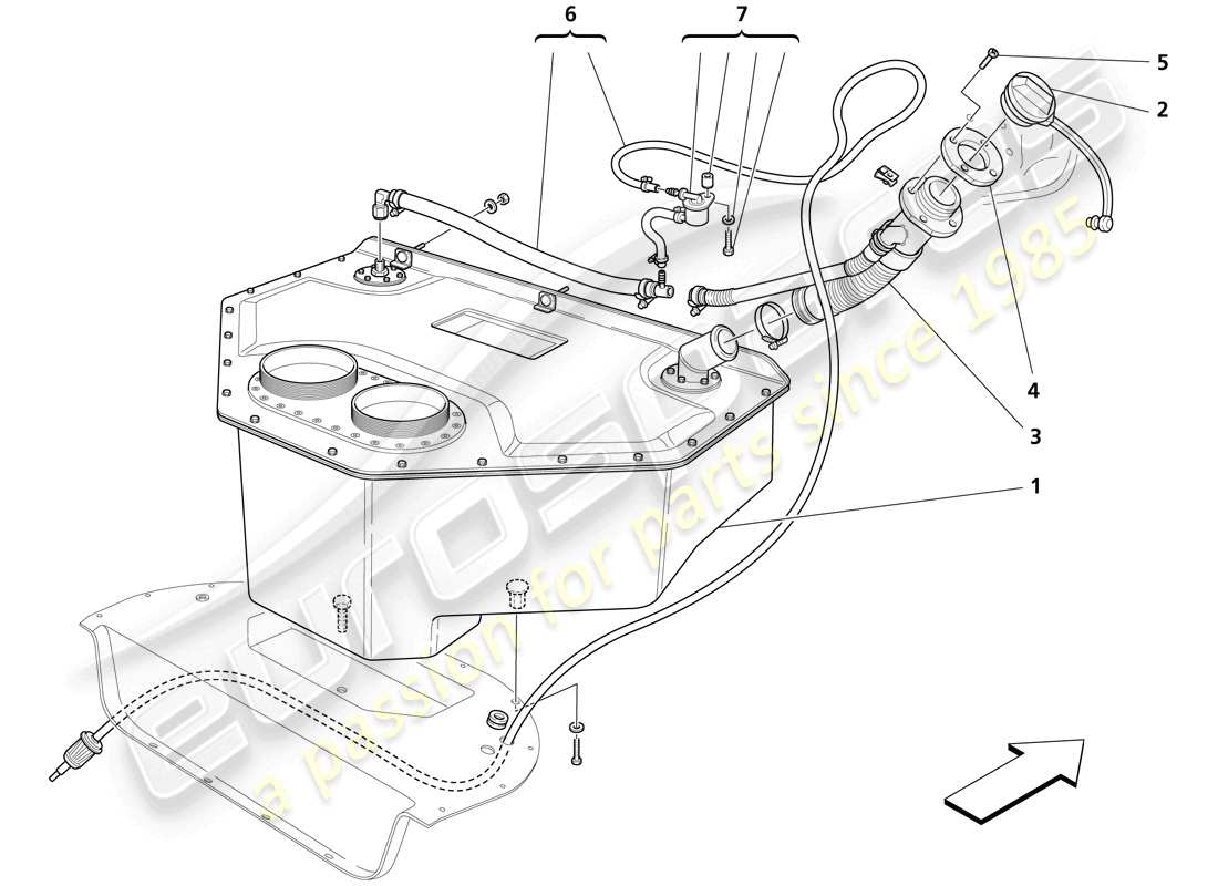 un diagrama de piezas del catálogo de piezas maserati trofeo
