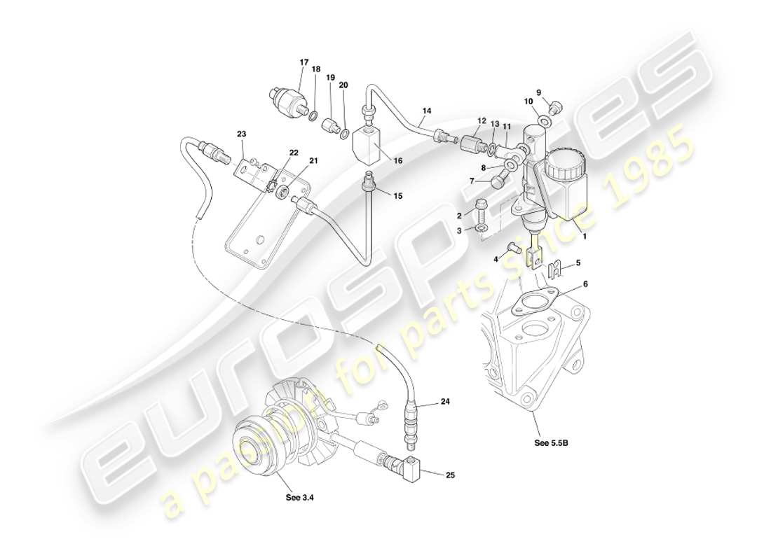 un diagrama de piezas del catálogo de piezas aston martin db7 vantage (2000)