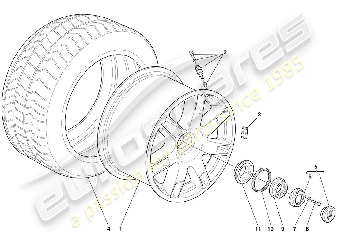 un diagrama de piezas del catálogo de piezas maserati mc12