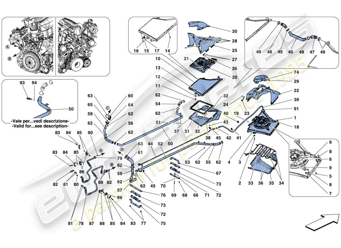 diagrama de pieza que contiene el número de pieza 308980