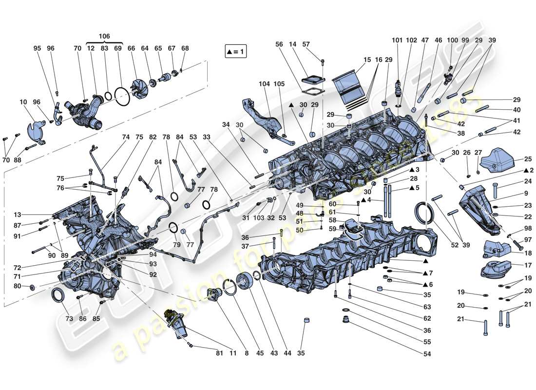 un diagrama de piezas del catálogo de piezas ferrari laferrari aperta (usa)