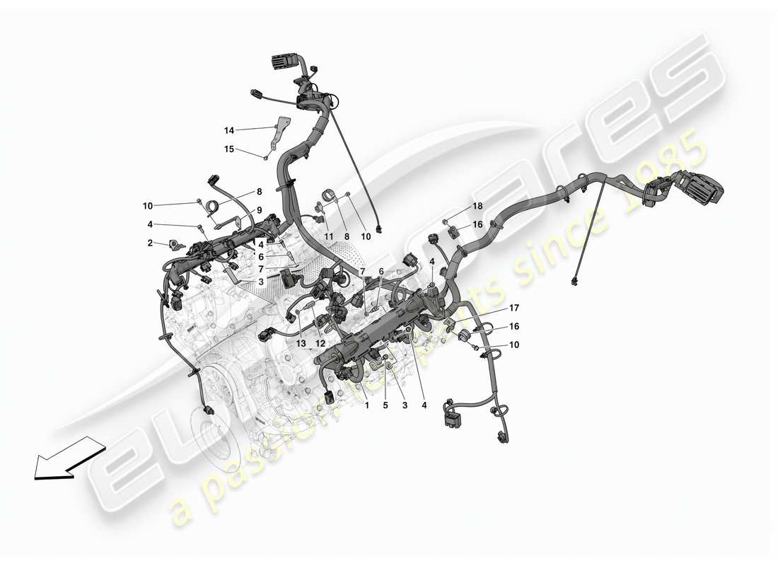 ferrari sf90 stradale sistema eléctrico del motor diagrama de piezas