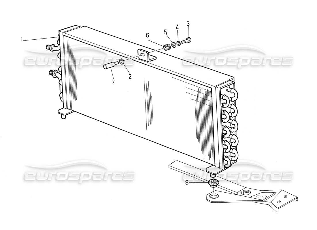 maserati biturbo spider condensador (después de modif.) diagrama de piezas