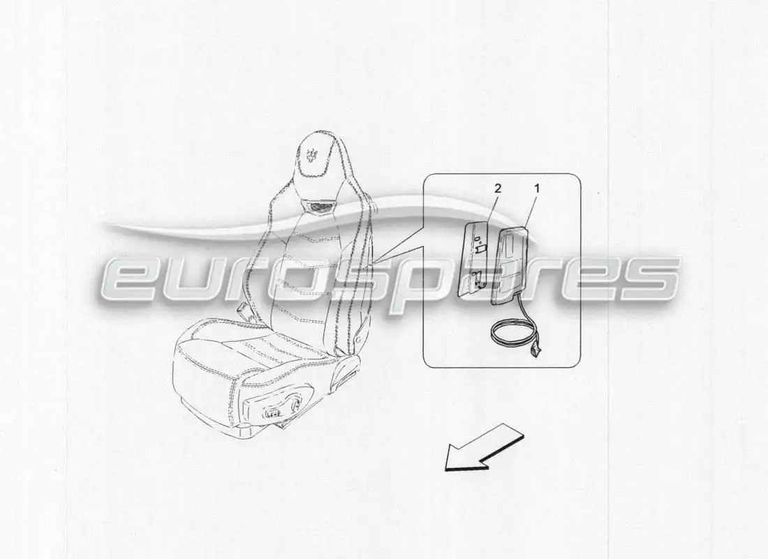 maserati grancabrio mc centenario sistema de bolsas laterales delanteras diagrama de piezas
