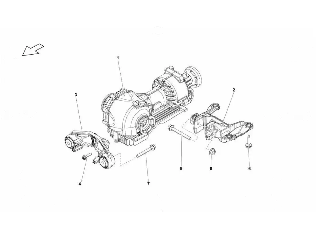 lamborghini gallardo lp570-4s perform conjunto diferencial delantero diagrama de piezas