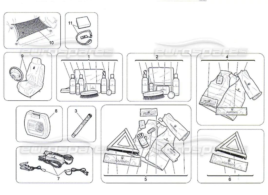 maserati qtp. (2010) 4.7 accesorios posventa diagrama de piezas