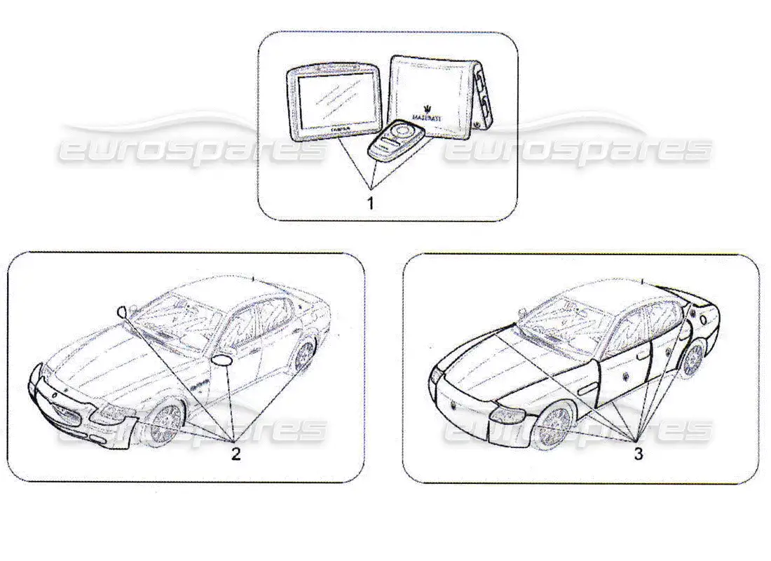 maserati qtp. (2010) 4.2 accesorios posventa diagrama de piezas