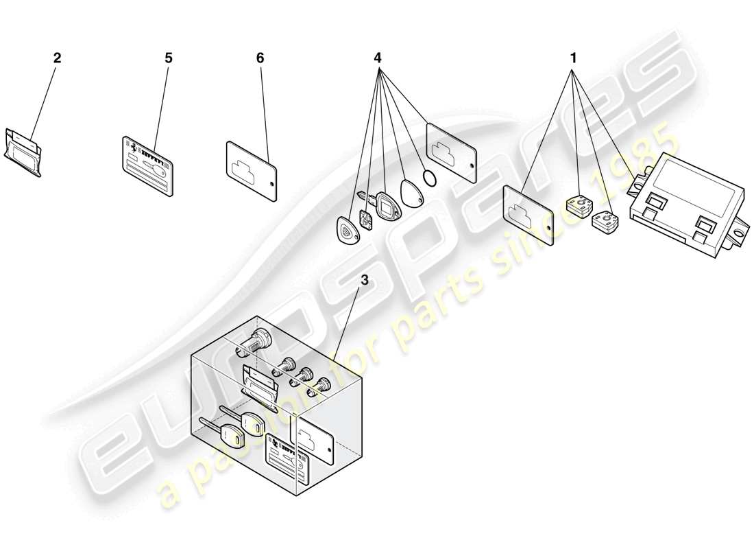 ferrari f430 spider (europe) kit inmovilizador diagrama de piezas