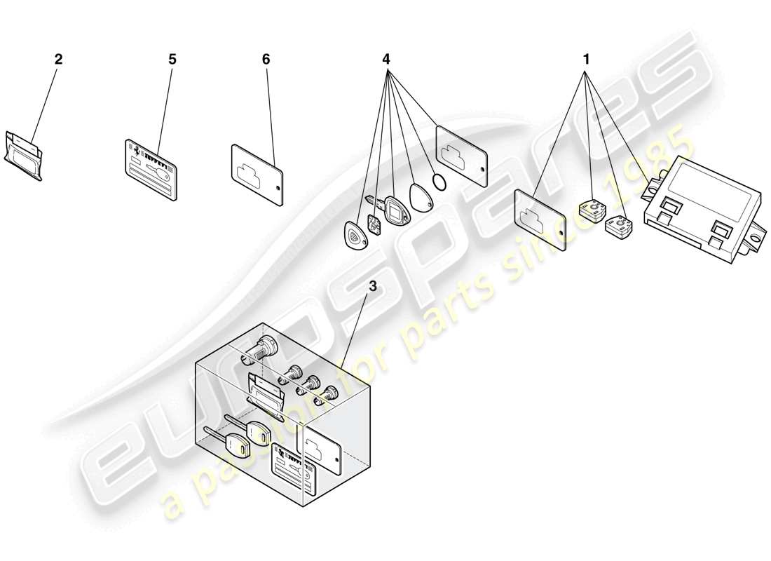 ferrari f430 spider (rhd) kit inmovilizador diagrama de piezas