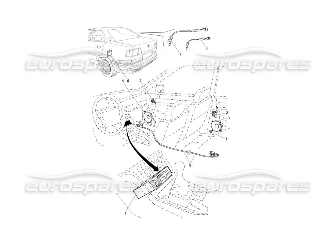 maserati qtp v6 evoluzione sistemas de sonido diagrama de piezas