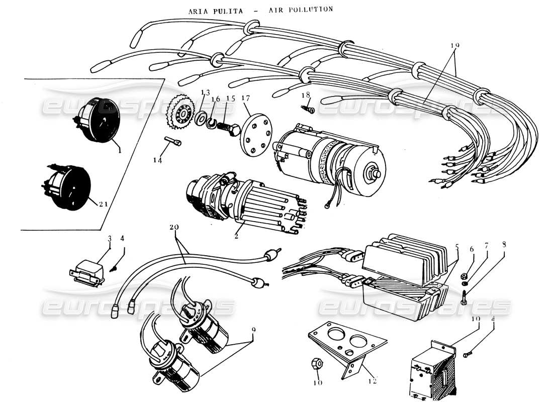 lamborghini espada air pollution pumps (usa) diagrama de piezas