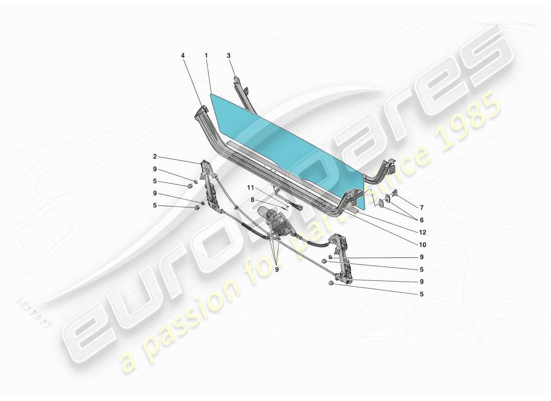 ferrari f8 spider pantalla trasera diagrama de piezas