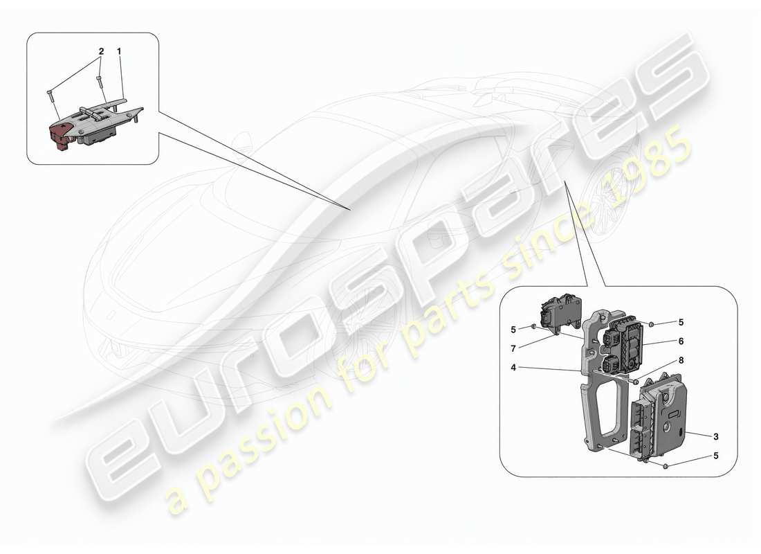 ferrari sf90 stradale sistema de caja de cambios dct diagrama de piezas