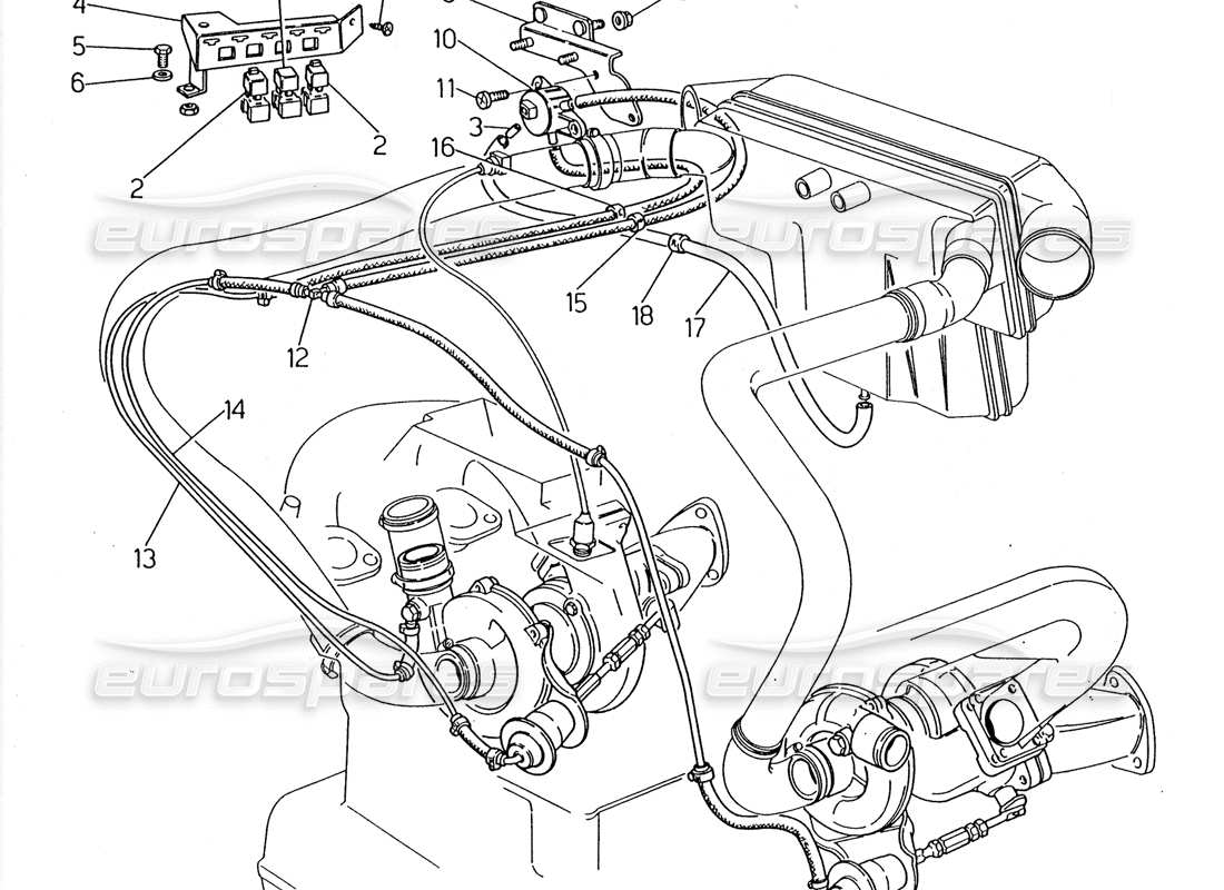 maserati 2.24v sistema de control de impulso diagrama de piezas