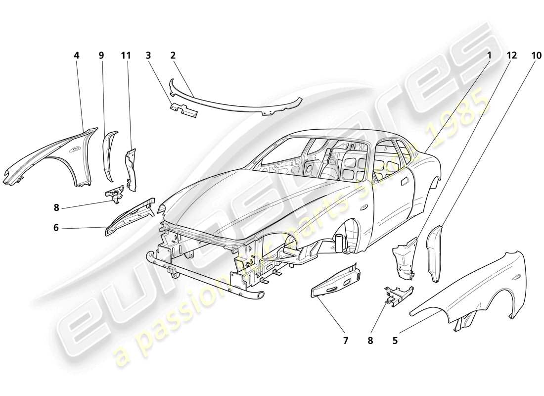 maserati trofeo sistema de elevación diagrama de piezas
