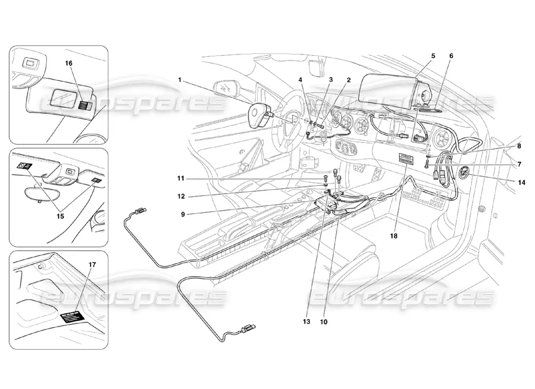 ferrari 360 challenge stradale bolsas de aire diagrama de piezas